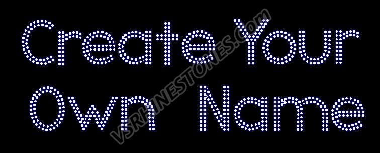 Create Your Own Name - Car Rhinestone Decal - Arial Double Font